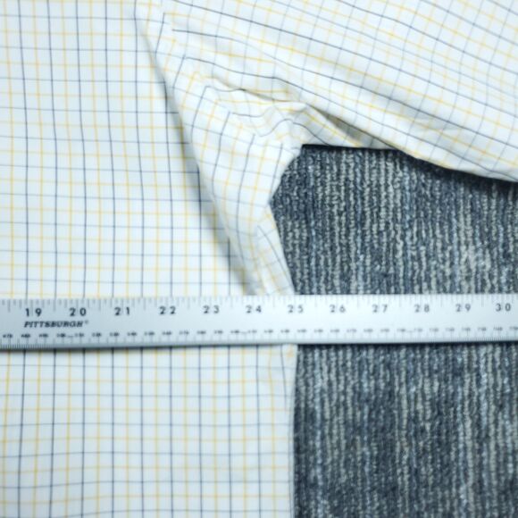 Polo Ralph Lauren Shirt Mens 17.5 36/37 White Blue Check Regent Button Up Pony - Picture 9 of 11